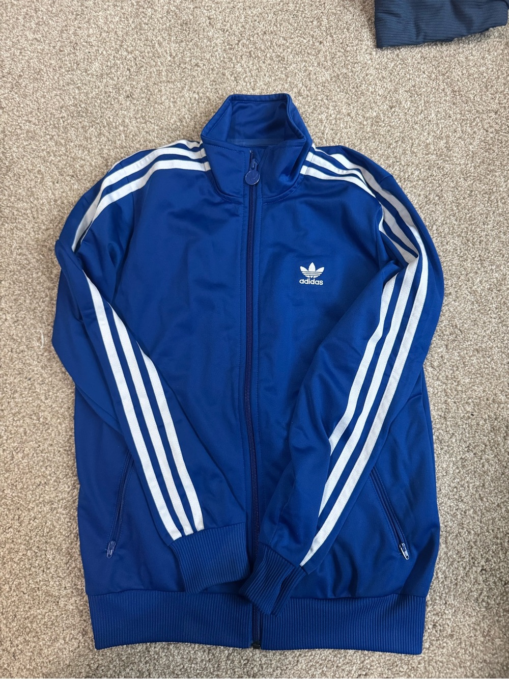 adidas Royal Blue Track Jacket with White 3-Stripes